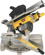 troncatrice pianetto DeWALT 305mm 1500W con motore induzione e capacità di taglio versatile.