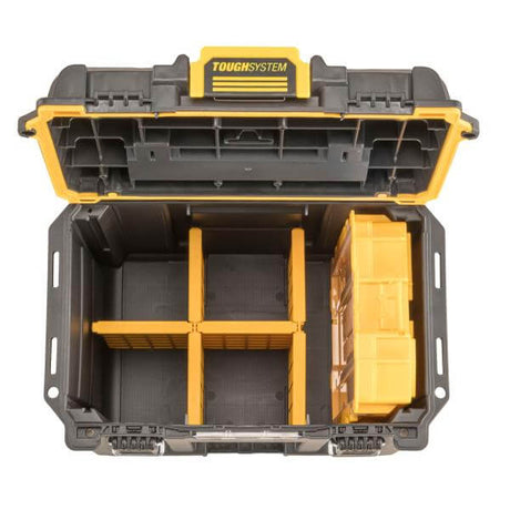 DeWALT DWST08035-1 - Vasca portautensili ToughSystem 2.0 profonda con vaschetta estraibile, separatori, protezione IP65 e struttura ad alta resistenza. DeWALT