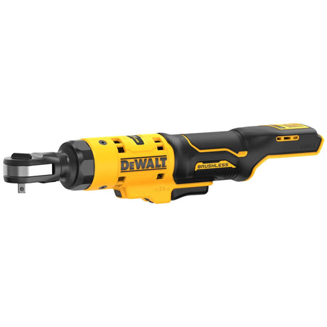 Cricchetto attacco 1/4" brushless DeWALT, motore potente, design ergonomico, capacità 54 Nm.