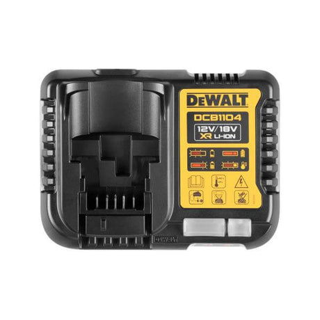 Caricabatterie universale DeWALT 4A per batterie 12V, 14,4V e 18V, modello DCB1104.