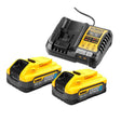 DeWALT DCB1104H2-QW - KIT 2 batterie XR 18V powerstack 5Ah + caricabatteria DeWALT