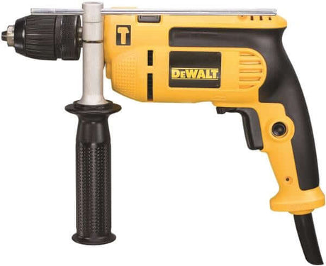 trapano percussione DeWALT 701W con impugnatura laterale e mandrino autoserrante per utilizzo professionale.