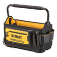 borsa rettangolare aperta DeWALT 20 pollici con maniglione e tasche, design innovativo e resistente all'acqua.