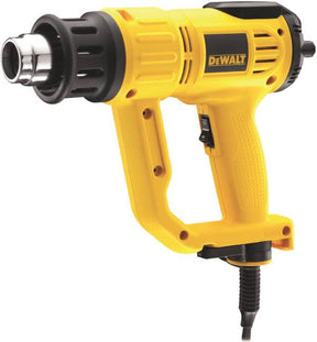 Pistola termica DeWALT 2000W con display LCD e variatore elettronico per controllo temperatura.