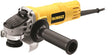 Smerigliatrice angolare DeWALT 115mm con interruttore No-Volt e impugnatura laterale orientabile.