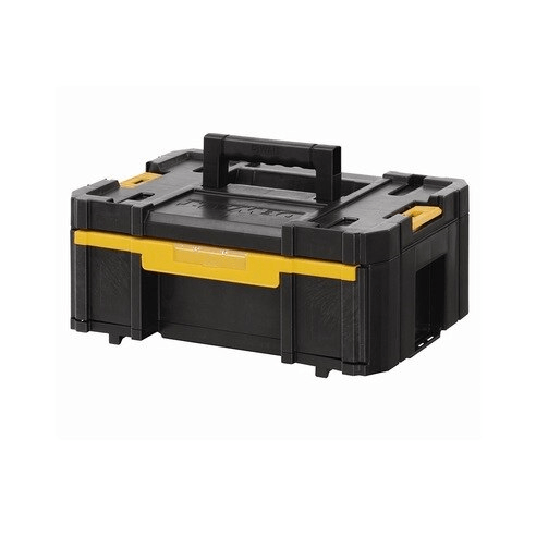 unità cassetto profondo DeWALT TSTAK III, scatola degli attrezzi con maniglia e cerniere per aggancio.