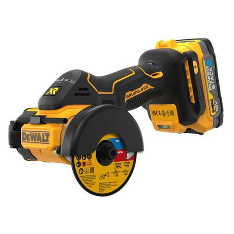 DeWALT DCS438E2T-QW - Minitroncatrice 18V XR 76mm, motore brushless DeWALT