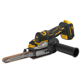DeWALT DCM200NT-XJ - Levigatrice a nastro 18V brushless 457x13 mm con velocità variabile, adattatore per aspirazione, accessori e valigetta. DeWALT