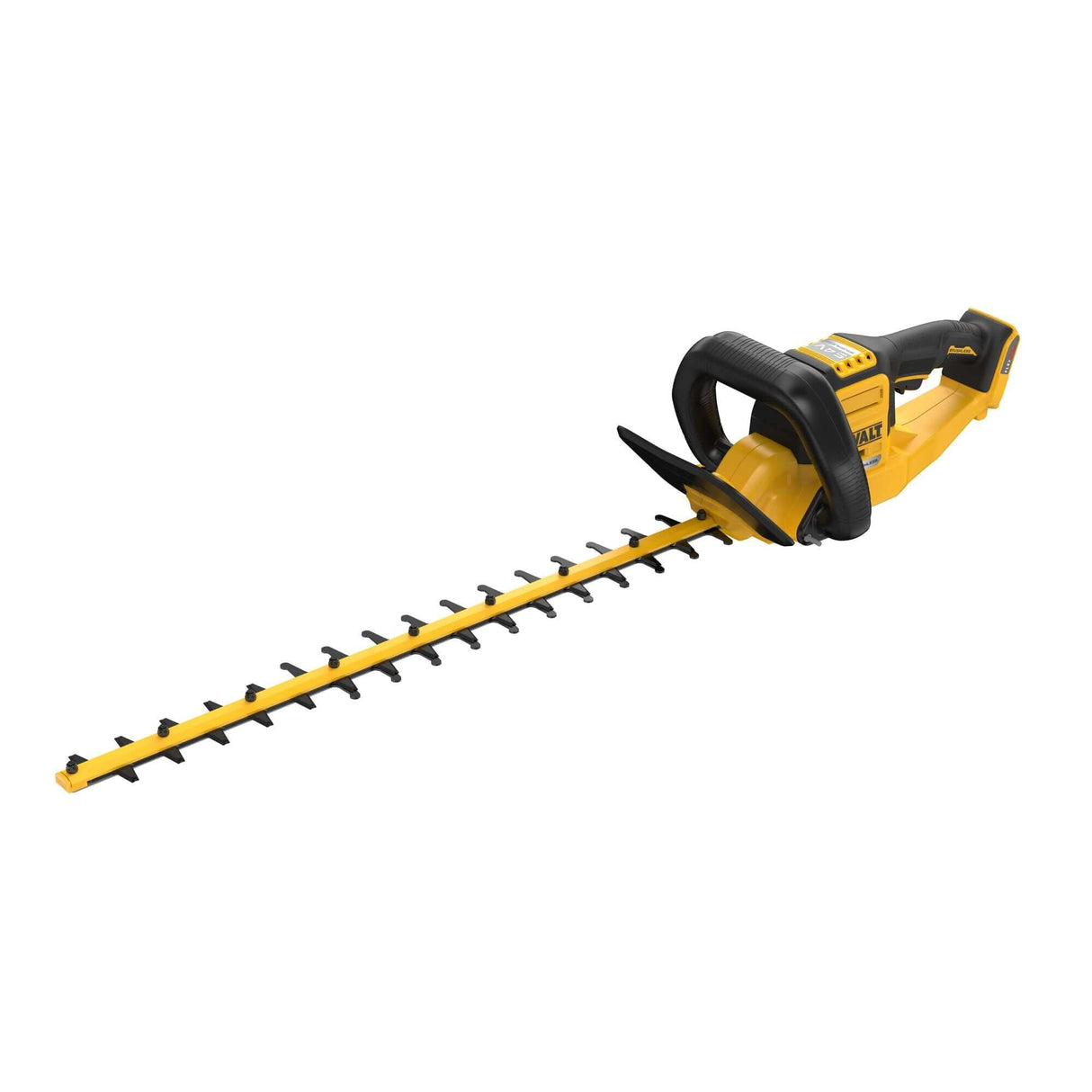 Tagliasiepi DeWALT brushless 65cm con lama a doppia azione e design ergonomico.
