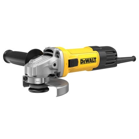 Smerigliatrice angolare DeWALT 115mm 750w con impugnatura e protezione disco.