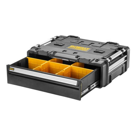 cassetto profondo TOUGHSYSTEM 2.0 DXL con scomparti gialli, design robusto e praticità per l'archiviazione.