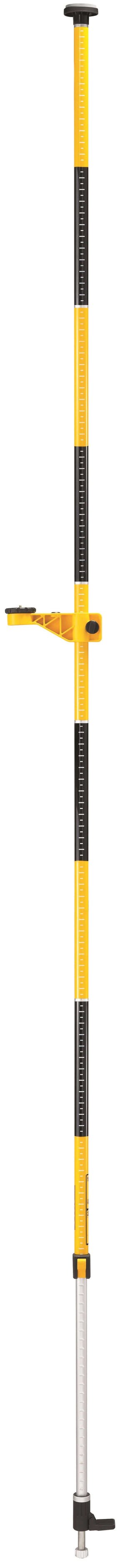 asta laser DeWALT 340cm con bolla alla base e meccanismo di aggancio rinforzato