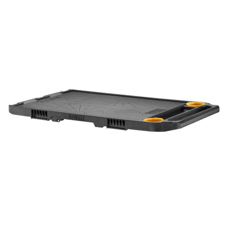piano di lavoro DeWALT TOUGHSYSTEM 2.0 DXL, superficie ampia, design ergonomico e pratico, adatto per moduli di stoccaggio.