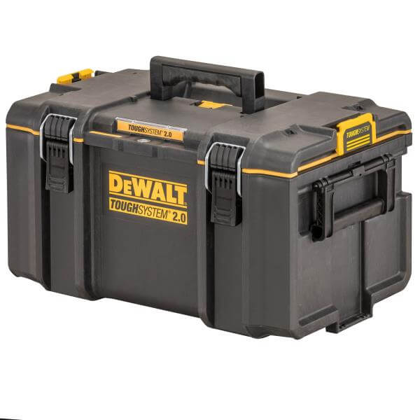 Cassetta porta utensili resistente DeWALT DS300 in polietilene con cerniere in metallo e protezione IP65.