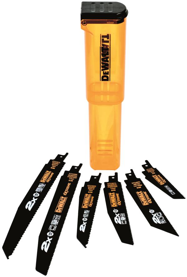 Lame per sega universale bi-metal 2X EXTREME Set N.6 lame 2X Extreme composto da: 1 DT2300L, 1 DeWALT DT2440L-QZ