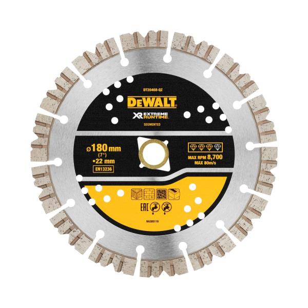 Disco Diamantato EXTREME 180mm - Utilizzo generico DeWALT DT20468-QZ