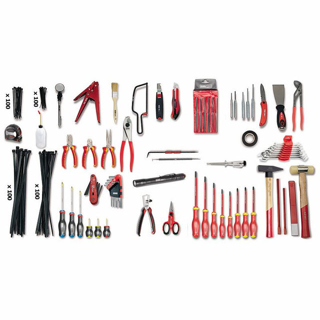 Assortimento di utensili professionali USAG su sfondo bianco