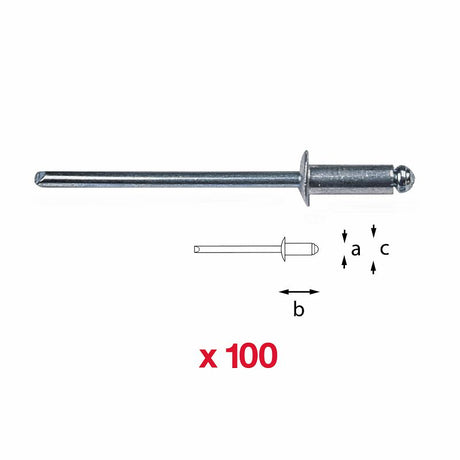 Rivetto USAG U09950010 da 995 AL_3 per fissaggi professionali