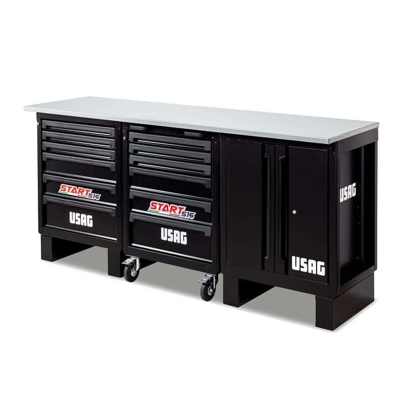 USAG U05160289 - 516 SA/BCA BANCO ACCIAIO C/CARRELLO