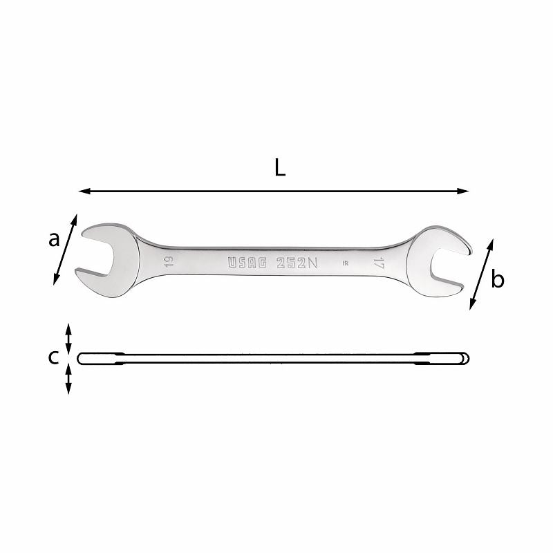 USAG U02520538 - 252 N_20X22  CHIAVE A FORCHETTA      (E) USAG