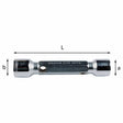 USAG U02900110 - 290 E_20X22  CHIAVE A TUBO         USAG