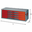 Composizione con cassetti lunghi 5000 CL4N USAG U50000086