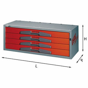 Composizione con cassetti lunghi 5000 CL4N USAG U50000086