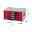 Composizione con cassetti medi 5000 CE4 USAG U50000053