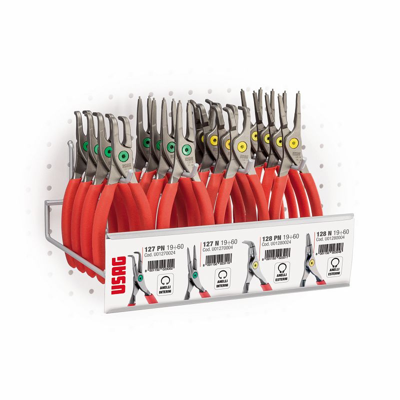 Gancio multiplo da parete per pinze anelli elastici (20 pz) 127 N/SH20 USAG U01270041