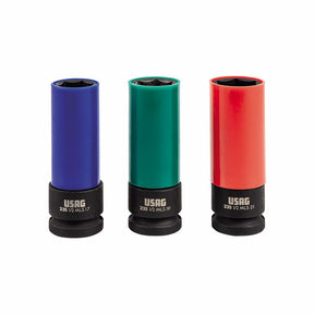Set 3 chiavi a bussola macchina per cerchi in lega con protezione in teflon 270 C/SE3 USAG U02700161