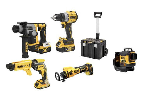 DeWALT DCK5008P2D2T-IT - DCD805 + DCH172 + DCF620 + DCE555 + DCLE34031 + 2 x XR 18V 2Ah + 2 x XR 18V 5Ah DeWALT