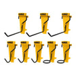 Ganci per utensili manuali DeWALT - Set di 8 ganci per cacciavite, curvi e diritti per barra DWST82800-1.