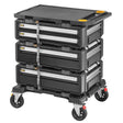 DeWALT Tough System 2.0 DXL 5 in 1, carrello per attrezzi impilabile con ruote, robusto e versatile.