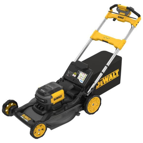 Rasaerba semovente brushless DeWALT 54V con motore brushless e ampiezza taglio di 53 cm, ideale per il giardinaggio.