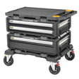 DeWALT Tough System 2.0 DXL 4 in 1 - Carrello attrezzi con cassetti e ruote per un facile trasporto.