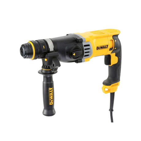 Tassellatore SDS-Plus 900W DeWALT con mandrino attacco rapido e impugnatura antivibrazione.