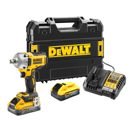 Avvitatore impulsi DeWALT 18V alta coppia con caricabatterie e batterie in valigetta
