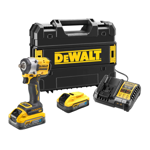 Avvitatore impulsi brushless DeWALT 18V con batteria e caricabatterie in valigetta, attacco 1/2" HOG RING.