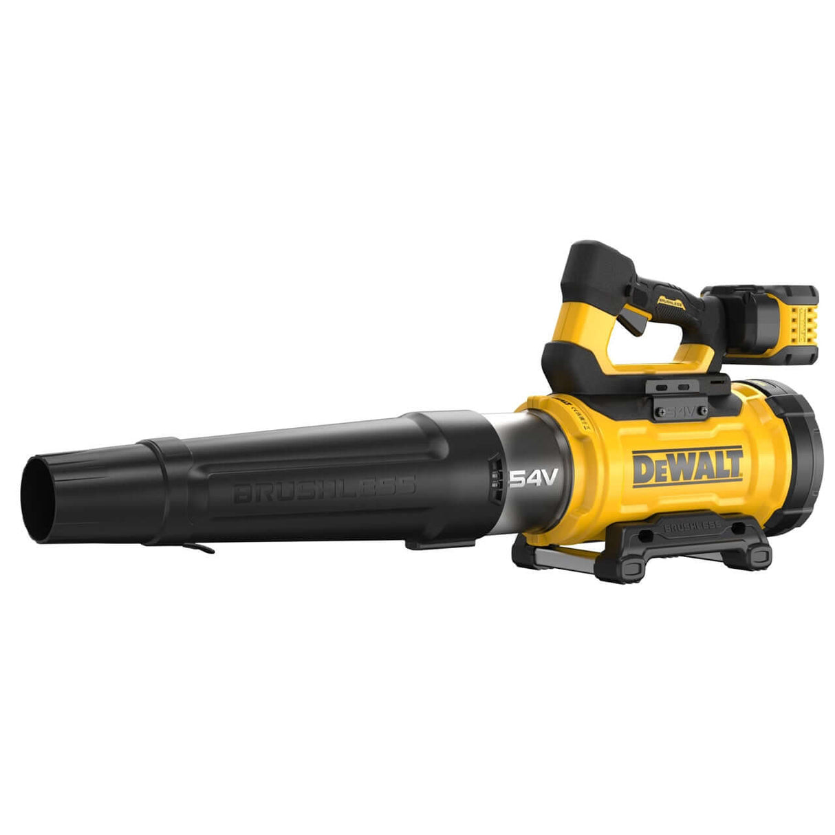 soffiatore assiale DeWALT 54V con motore BRUSHLESS, modalità TURBIO e batteria Flex Volt 9Ah.