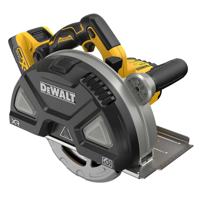DeWALT DCS383H2-QW - Sega Circolare per metalli 18V XR Motore BRUSHLESS. ø lama/foro 184/16mm - 2 x 18V POWERSTACK 5Ah DeWALT