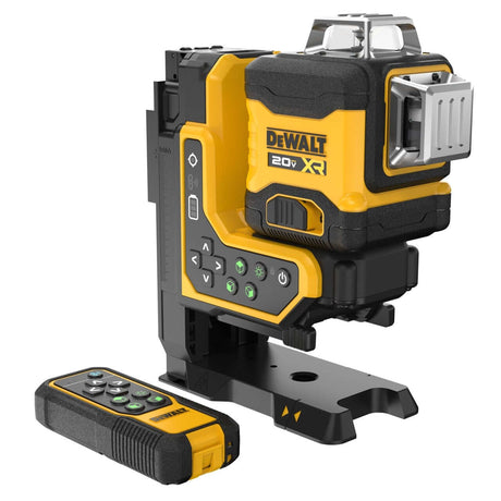Tracciatore laser 3x360 con telecomando DeWALT DCLE34035B-XJ per proiezione linee a 360°.