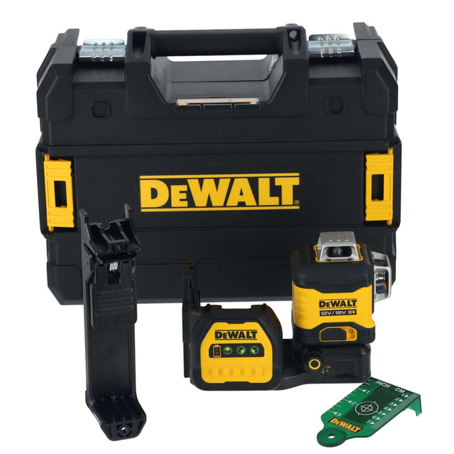 laser multilinea verde DeWALT DCE089NG18-XJ in valigetta TSTAK con accessori inclusi