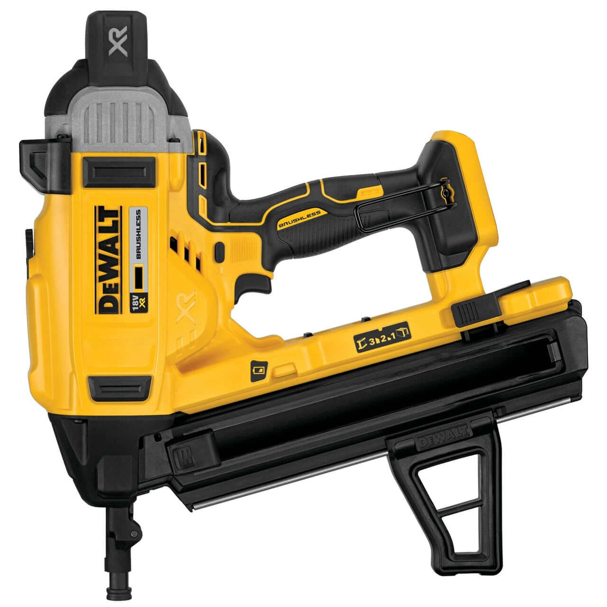 DeWALT DCN890N-XJ - Chiodatrice per cemento. 18V BRUSHLESS. In scatola di cartone senza batterie e caricabatteria. DeWALT