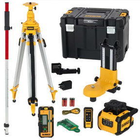 DeWALT DCLE15221GL-QW laser rotante autolivellante 600m con accessori e valigetta.