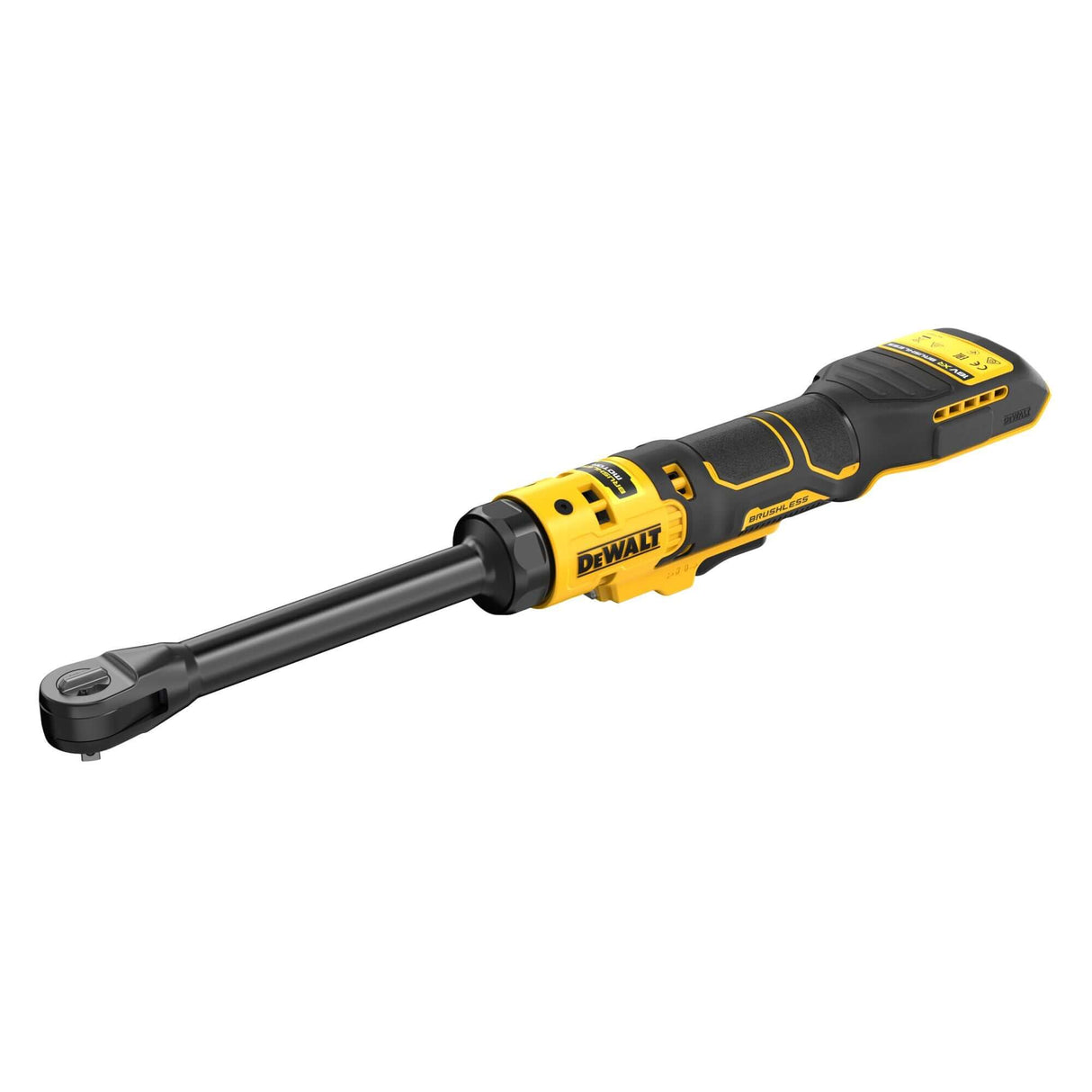 DeWALT DCF514EN-XJ - Cricchetto attacco 1/4''
Motore BRUSHLESS, velocità 0-250 giri/min, coppia massima 54 Nm. Senza batteria e caricabatteria. DeWALT