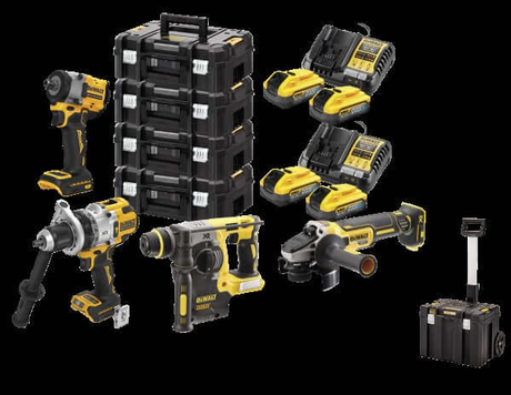 DeWALT DCK5017H4T-IT - KIT DCH273 + DCD1007 + DCF922 + DCG405 + 4 x XR 18V POWERSTACK 5.0Ah DeWALT