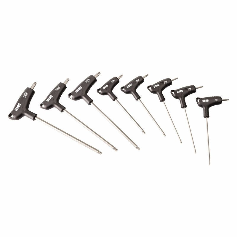 Serie di 8 chiavi maschio con profilo TORX® speciale X-Grip e impugnatura bimateriale 280 HXTX/SE8 USAG U02802451
