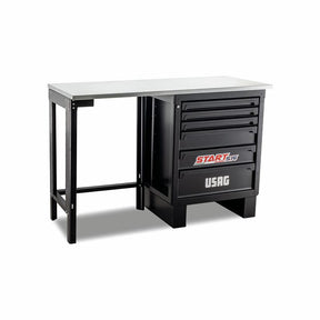 Banco da lavoro con cassettiera e montante - pianale in acciaio 516 SA/BC1A USAG U05160324