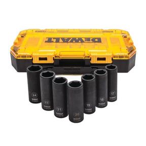 Set 7 pz chiavi a bussola macchina attacco 1/2" - Con chiavi a bussola da mm 17 a mm 24 DeWALT DWMT74737-0