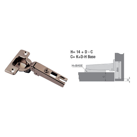 Blister Koncreto CERNIERA PER MOBILI mm. 35 - pz. 2 collo basso 0